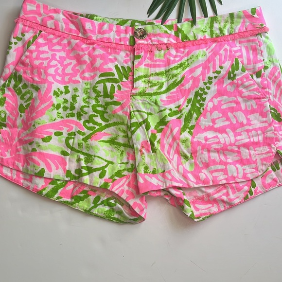 Lilly Pulitzer Pink and Green Patterned Shorts - Picture 2 of 5